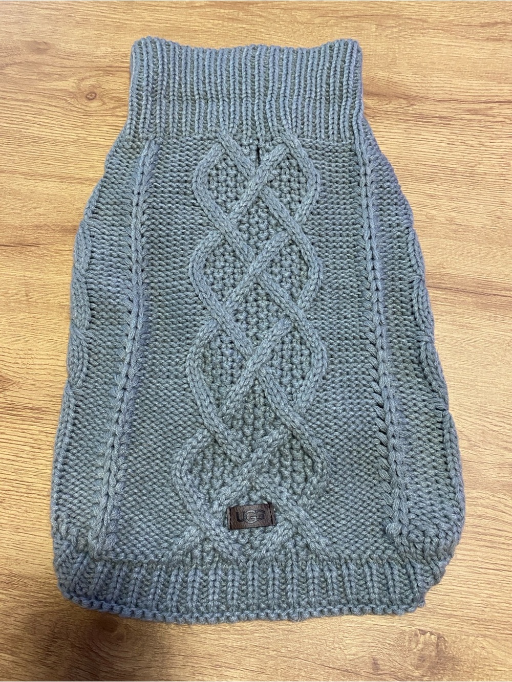 UGG Slate Blue Cable-Knit Dog Sweater Vest